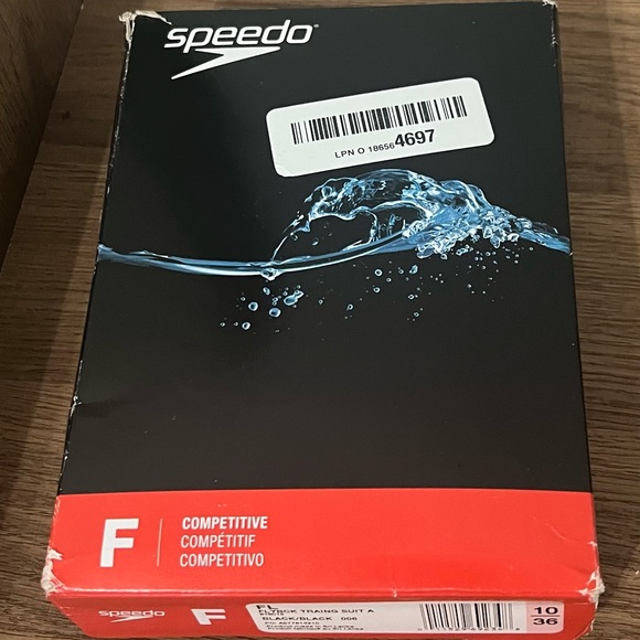 Speedo Women's Swimsuit One Piece Endurance+ Flyback, Black, Size 10/36 - Picture 6 of 13